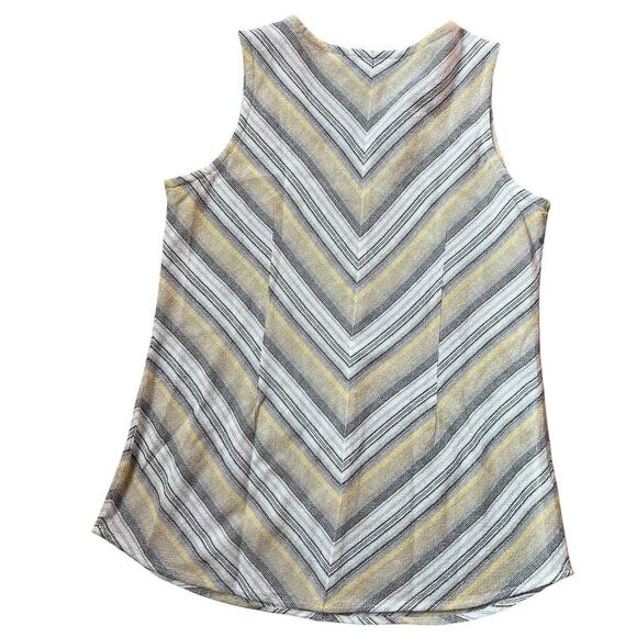 Soft Surroundings V-neck Embellished sleeveless stripe top, Women's size S - Picture 3 of 3